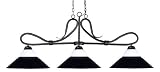 Z-Lite 137BRZ-WMLBRZ 52-Inch 3-Light Billiard / Island Fixture with Glass & Metal Shades
