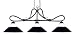 Z-Lite 137BRZ-WMLBRZ 52-Inch 3-Light Billiard / Island Fixture with Glass & Metal Shades