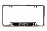 BMW M3 Logo Polished Stainless Steel License Plate Frame
