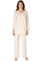 Dreams & Co. Women's Plus Size Topstitched Pajamas