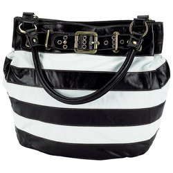 BLACK & WHITE STRIP PURSE