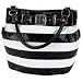 BLACK & WHITE STRIP PURSE
