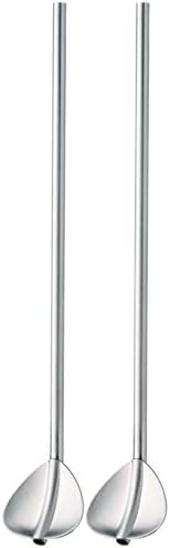 2pcs Drinking Straw Spoon Stainless Steel Mixing Spoon, Bar Cocktail Shaker Spoon Mixing Spoon