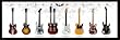 Guitar Heaven Chart of Famous Guitars Music Poster Print 36x12 Poster Print, 36x12 Poster Print, 36x12