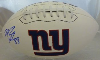 Hakeem Nicks Autographed/Hand Signed New York Giants White Panel Football