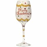 Westland Giftware 9-Inch Merry Christmas! Wine Glass, 15-Ounce