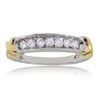 Hugs and Kisses Diamond Ring in Solid Two Tone Gold