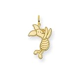 Gold-plated SS Disney Piglet Charm - JewelryWeb
