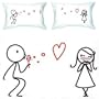 BoldLoft "From My Heart to Yours" Couple Pillowcases-Romantic Valentine's Day Gifts for Couples, Cute Valentines Gifts for Him or Her, Romantic Anniversary Gifts