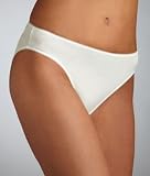 Elita Bamboo Hi-Cut Brief, LARGE, Ivory/ Caviar