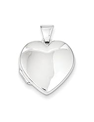 Sterling Silver Plain 18mm Heart Locket