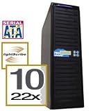 Produplicator 1 to 10 Lightscribe Sata Burner 22x CD/DVD Duplicator W/500GB + USB 2.0 Connection