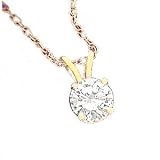 14K .33CT Diamond Solitaire Pendant