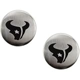 Stainless Steel PAIR 10.00MM X 10.00MM Houston Texans Logo Stud Earrings