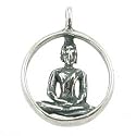 Buddha Pendant in Sterling Silver, #9066