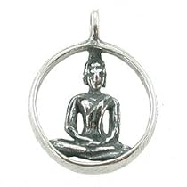 Buddha Pendant in Sterling Silver, #9066