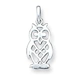 Sterling Silver Owl Charm with 20 inch Sterling Silver Chain