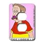 Londons Times Religion Heaven Hell Cartoons - Stiff Upper Lip - Light Switch Covers - 2 plug outlet cover