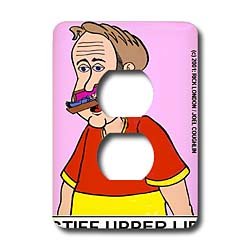 Londons Times Religion Heaven Hell Cartoons - Stiff Upper Lip - Light Switch Covers - 2 plug outlet cover