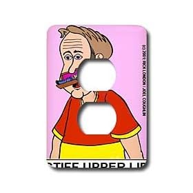 Londons Times Religion Heaven Hell Cartoons - Stiff Upper Lip - Light Switch Covers - 2 plug outlet cover