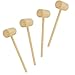 Southern Homewares Wooden Crab Mallet Seafood Lobster Shellfish Cracker Hardwood Hammer Set of 4.