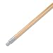 Proline Brush Metal Tip Threaded Hardwood Broom Handle, 1 Dia x 60in Long