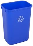 Continental 4114-1 Blue 41-1/4 Quart Rectangle Recycle Wastebasket
