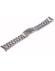 Neewer 18mm Watch Chain Replacement Stainless Steel Bracelet Watch Band Strap Curved Ends Gold & Silver Color