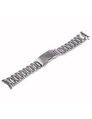 Neewer 24mm Watch Chain Replacement Stainless Steel Bracelet Watch Band Strap Curved Ends Gold & Silver Color