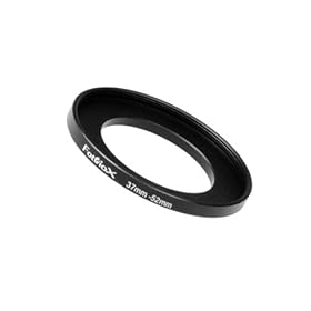 Fotodiox Metal Step Up Ring, Anodized Black Metal 37mm-52mm 37-52 mm