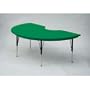 Quick Ship: Kidney Shaped Plastic Activity Table with Standard Legs Color: Yellow