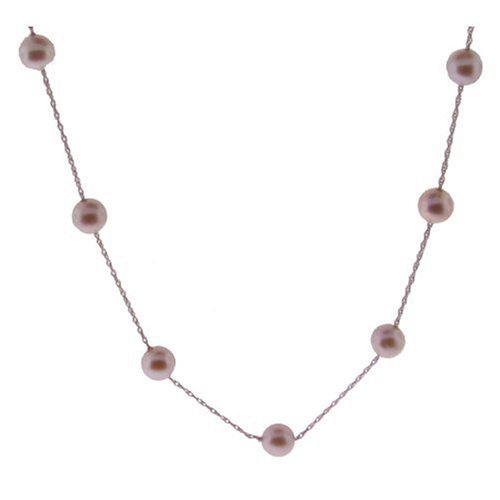Click to see more detail 14k Rose Gold Pink Freshwater Cultured Pearl "Tin-Cup" Necklace, 18",cheap 14k Rose Gold Pink Freshwater Cultured Pearl "Tin-Cup" Necklace, 18"