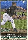 Denny Stark, Colorado Springs Sky Sox - Rockies Affiliate Autographed Card