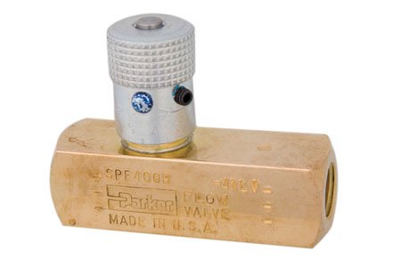 Parker MFP-308 Brass Flow Control Needle Valve 1/8 NPT, 8.8 SCFM Flow
