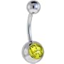Zodiac Sign Leo Symbol Logo Belly Button Ring
