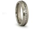Titanium Ring with 32 White CZ 5mm