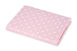 American Baby Company Percale Porta-Crib-Sheet, Pink Dots