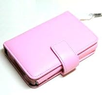 Leather Case Cover Wallet for iPod Video 30GB 60GB 80GB + Neck Strap - Pink