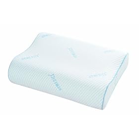Homedics HMP-TRC Temp-Rite Contour Pillow with CoolCore Ventilated Foam, Outlast Smart Fabric Technology and Jacquard Cover, 20" x 15" x 4.5/3.5"