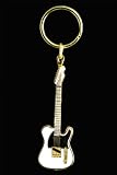 Electric Guitar Key Chain - White - B001J4NASU