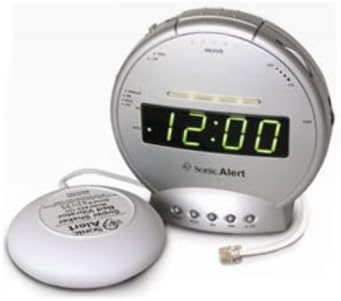 Alarm Clock With Phone Sig And Vib - - Sonic Alert Sonic Boom Alarm Clock With Shaker And Telephone Signaler- Adjustable Volume And Tone- Snooze Button - Automatic Dimmer- Built-In Pulsating Light- B