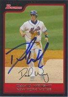 David Wright, New York Mets, 2006 Bowman Autographed Card