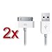 2 x iPod / Touch / iPhone 3G 3GS USB Data Sync & Charge PC Cable Lead