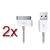 2 x  iPod / Touch / iPhone 3G 3GS USB  Data Sync & Charge PC Cable Lead