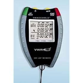VWR STOPWATCH TRACEABLE 500MEM - VWR 500-Memory Stopwatch/Chronograph - Model 33501-422 - Each
