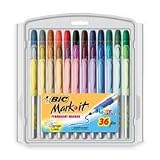 Permanent Markers,Fine Tip,Fade-resistant,36/ST,Assorted