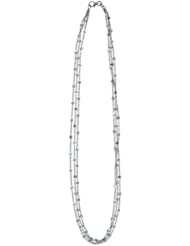 18K White Gold Diamond By The Inch 3 Strands Necklace 18 Inch