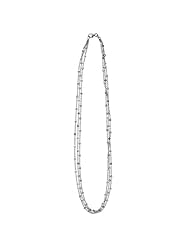 18K White Gold Diamond By The Inch 3 Strands Necklace 16 Inch