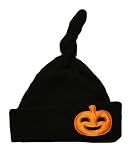 Black Pumpkin Baby Knotted Hat (3-6 Months to 16 Pounds)