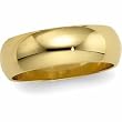 10K Yellow Gold Half Round Band - 8mm